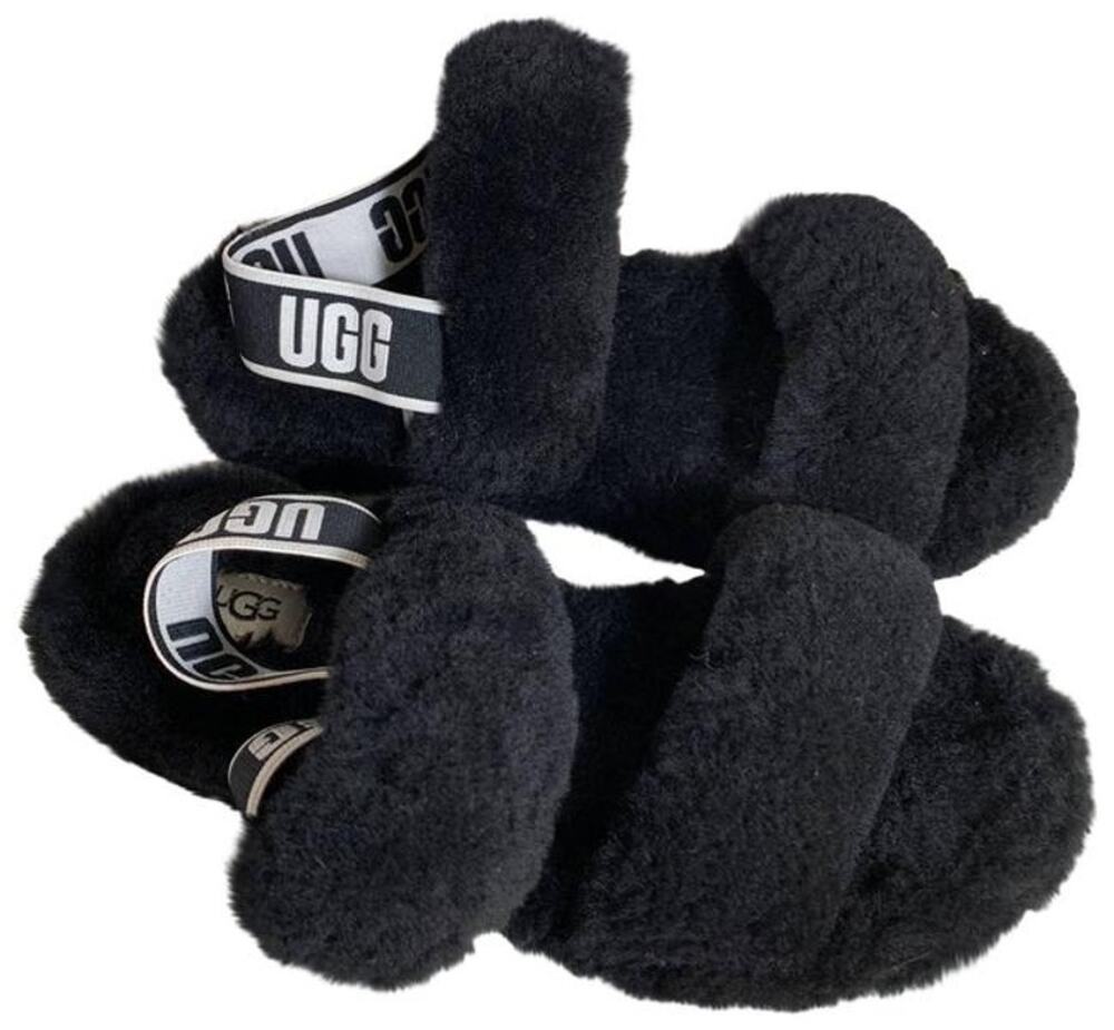 UGG Oh Yeah double strap flat sandals in black Size 9